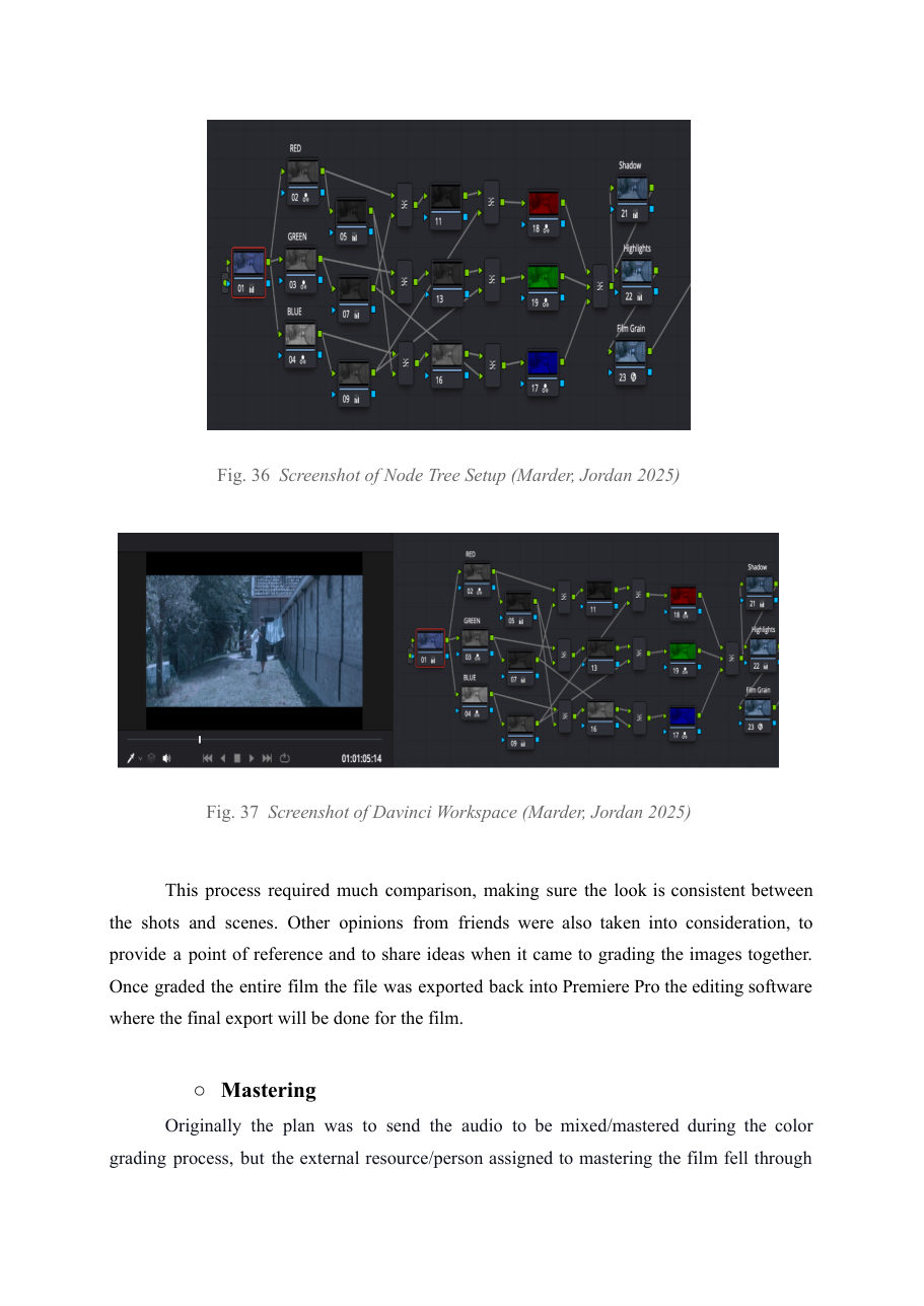 Color grading node tree