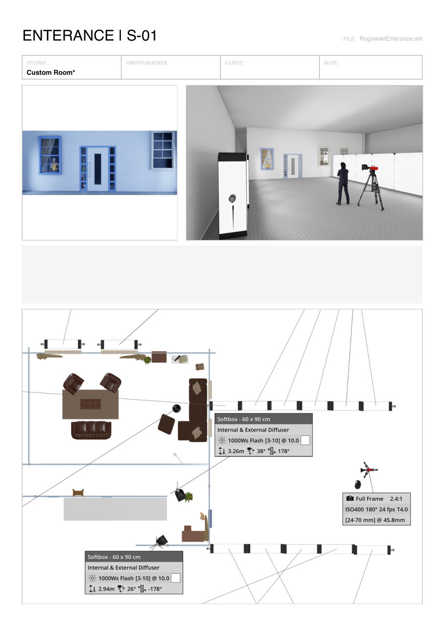 Storyboard, Entrance scene